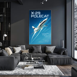 X-29 Polecat Forward-Swept Fury Poster PosterGoat