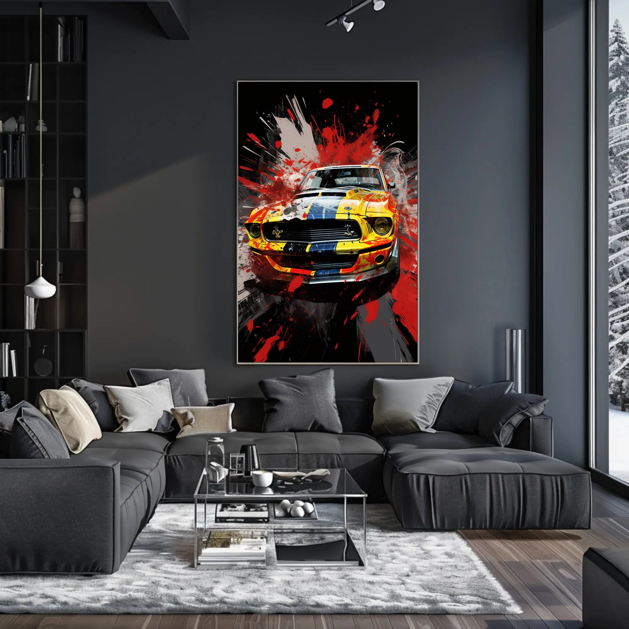 Colorful Automotive Explosion Poster PosterGoat