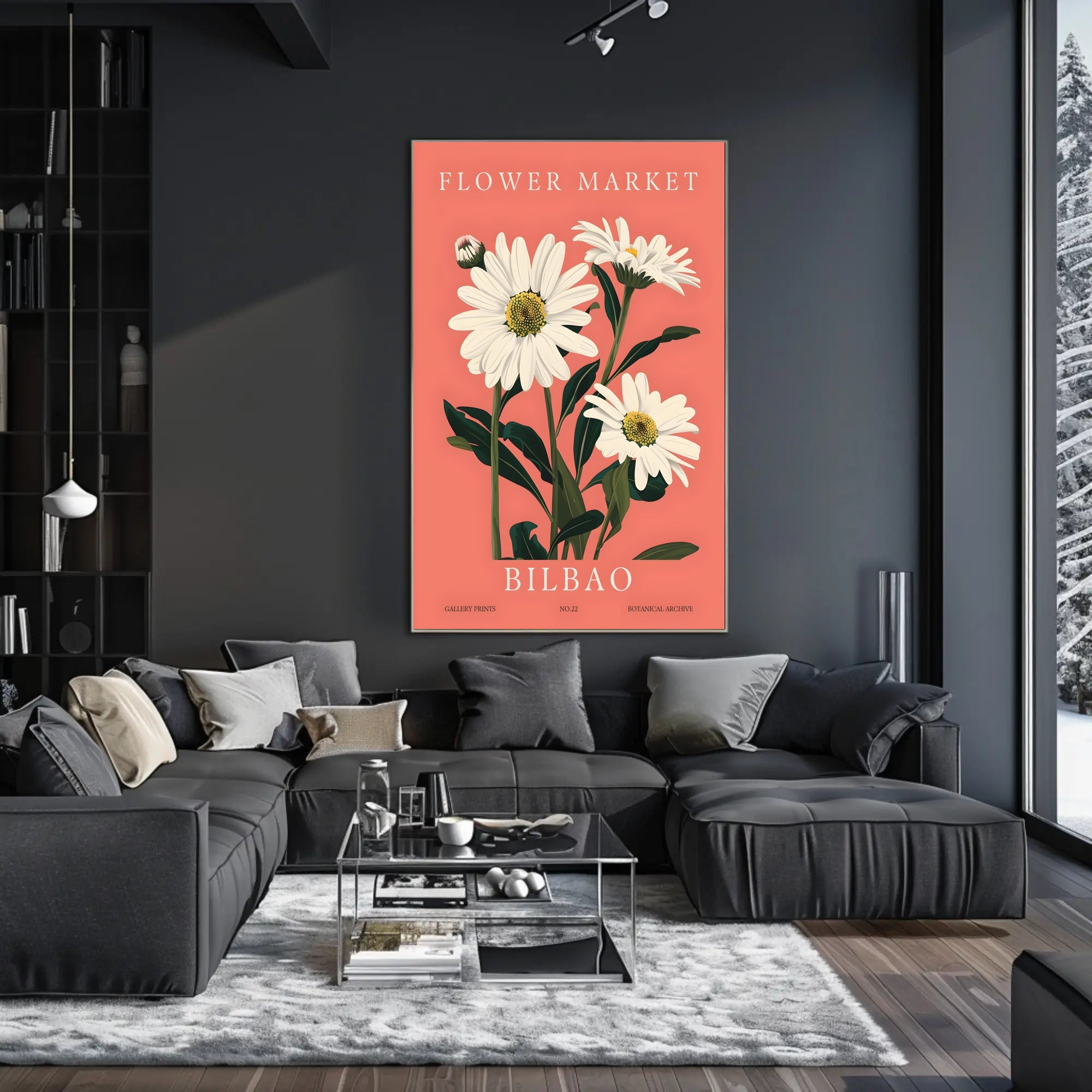 Flower Market in Bilbao Poster