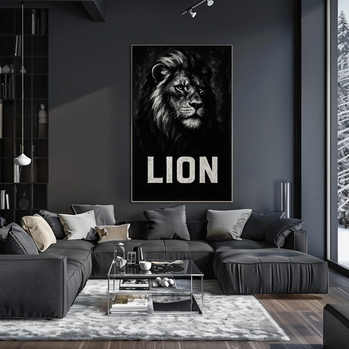 Majestic Lion Portrait Poster
