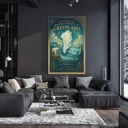 Greenland's Natural Beauty Exhibition Icy Landscapes Wildlife Poster