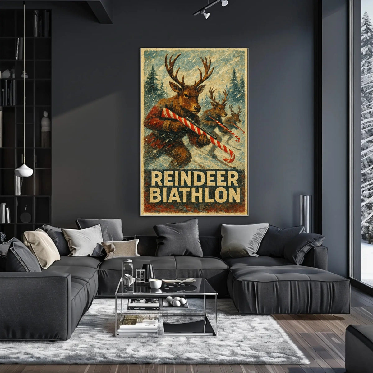 Reindeer Biathlon Poster