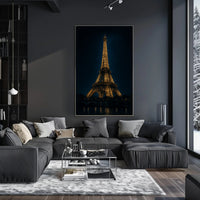 Eiffel Tower Nightscape: Captivating Urban or Cityscape Poster