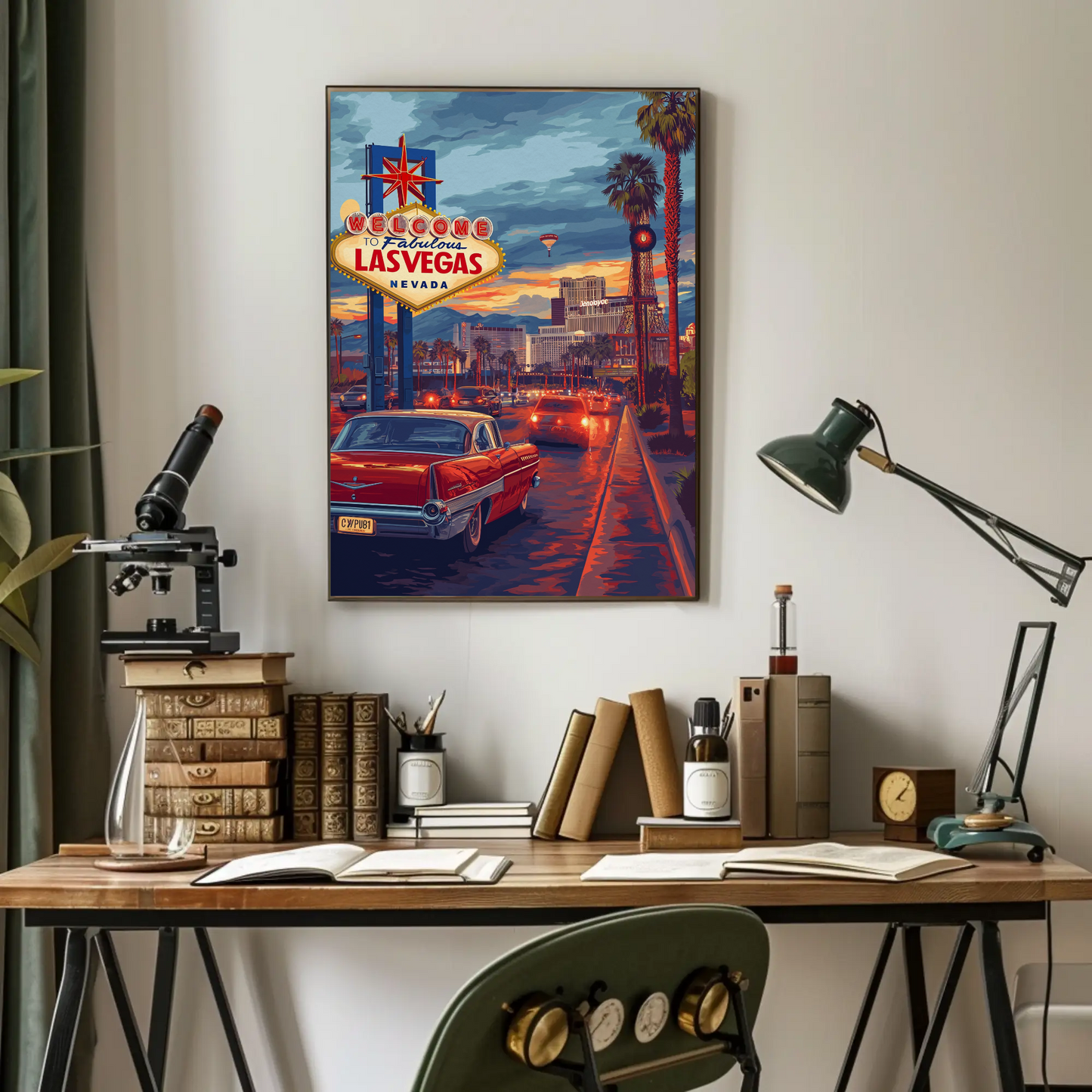 Vintage Travel Poster - Las Vegas, Nevada Lights
