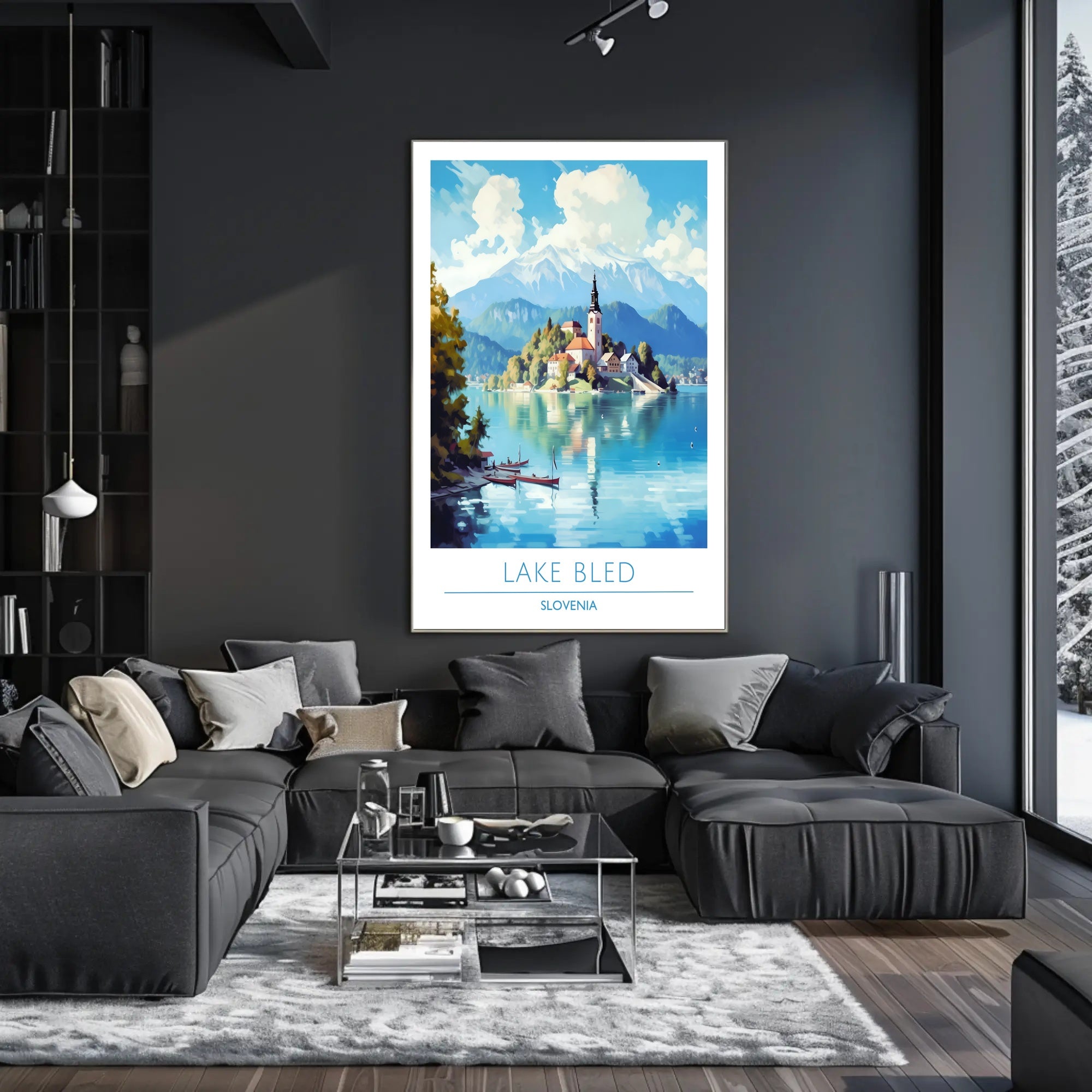 Scenic View of Lake Bled Poster