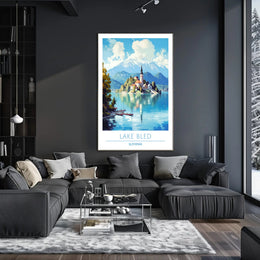 Scenic View of Lake Bled Poster