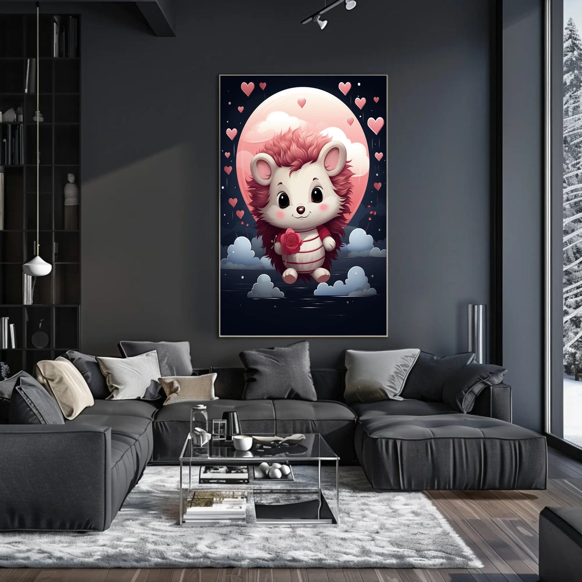 Moonlight Romance Digital Painting Poster