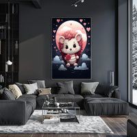 Moonlight Romance Digital Painting Poster