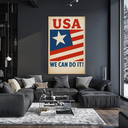 Patriotic Encouragement Poster PosterGoat