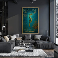 Pipefish Illustration: Vintage Marine Life Educational Poster