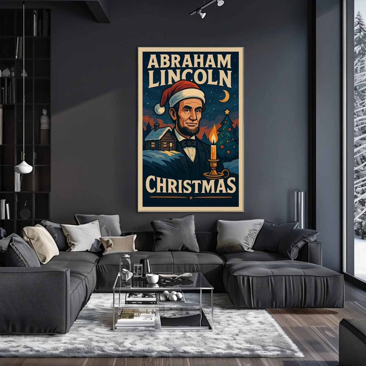 Abraham Lincoln Christmas Cheer Poster