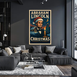 Abraham Lincoln Christmas Cheer Poster
