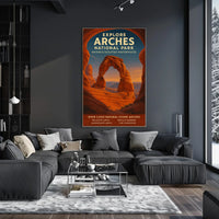 Arches National Park Vintage Adventure Poster Print