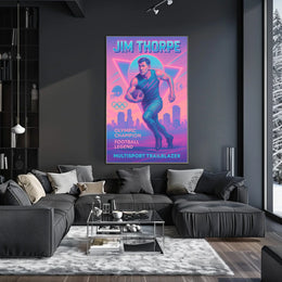 Celebrating a Multisport Trailblazer Jim Thorpe Poster