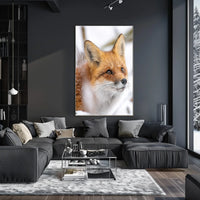 Red Fox in Winter Wonderland Animal Poster