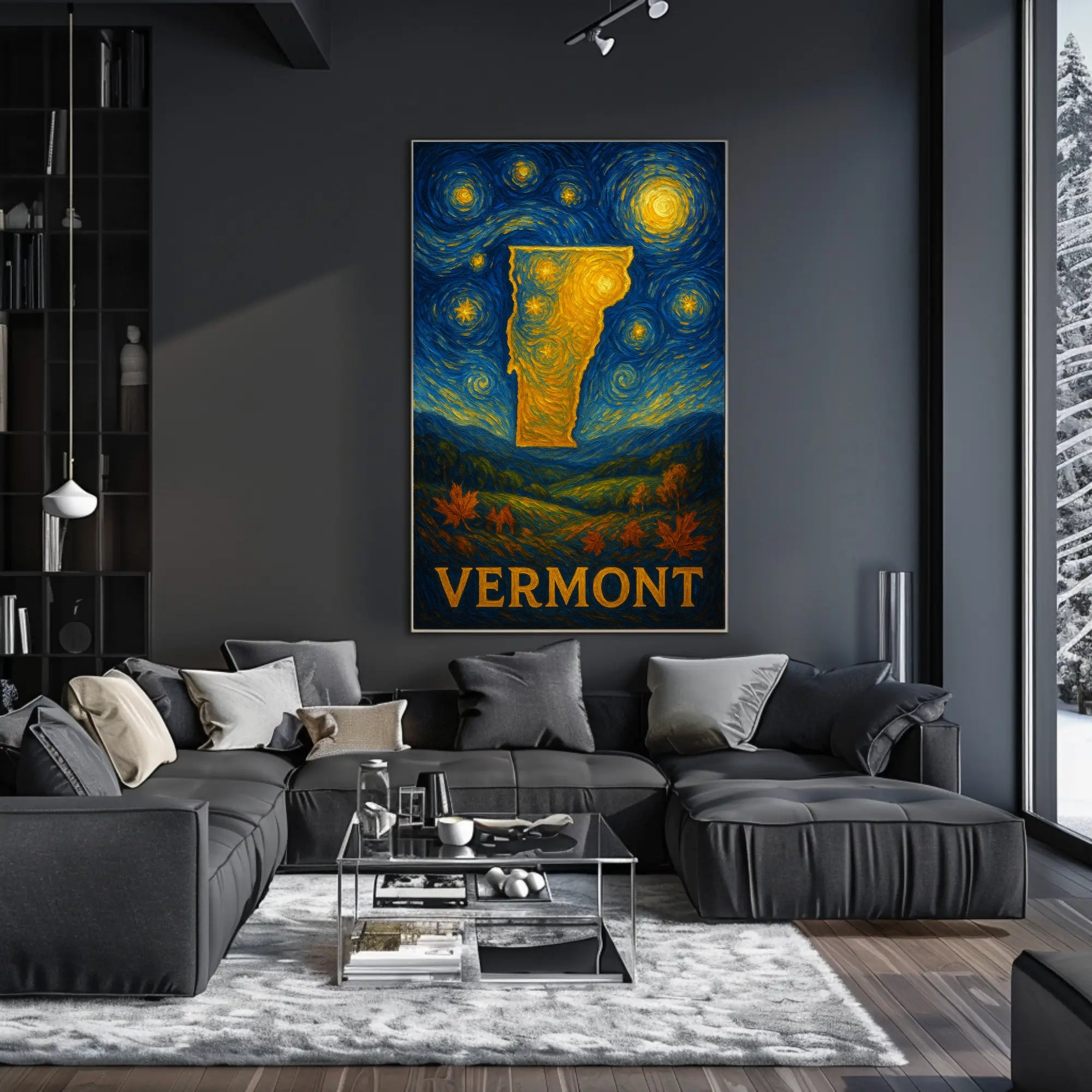 Vermont Starry Night Wall Art Print
