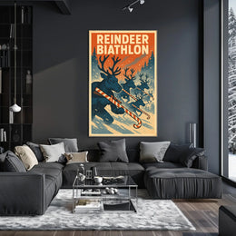 Reindeer Biathlon Poster