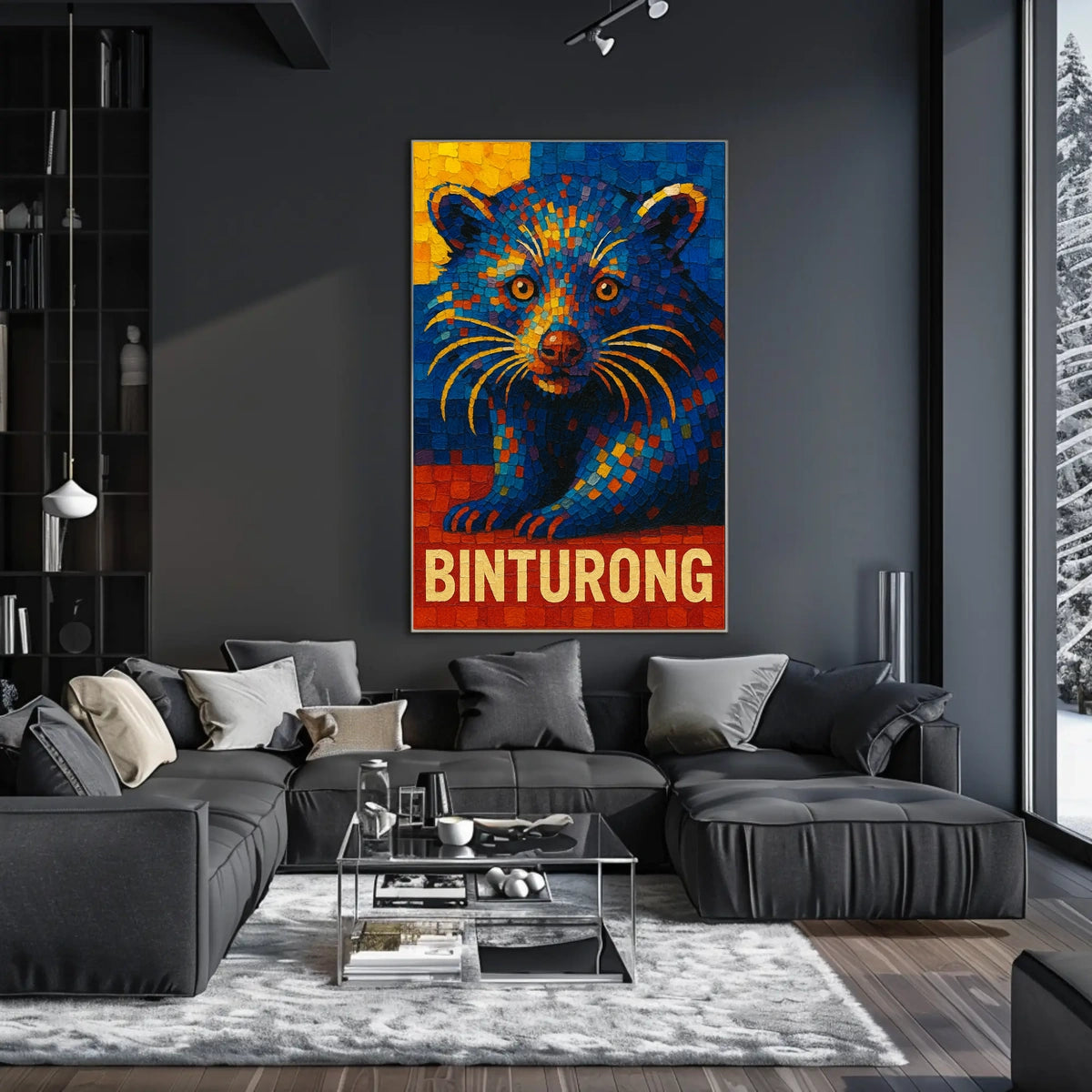 Binturong Mosaic Art Poster
