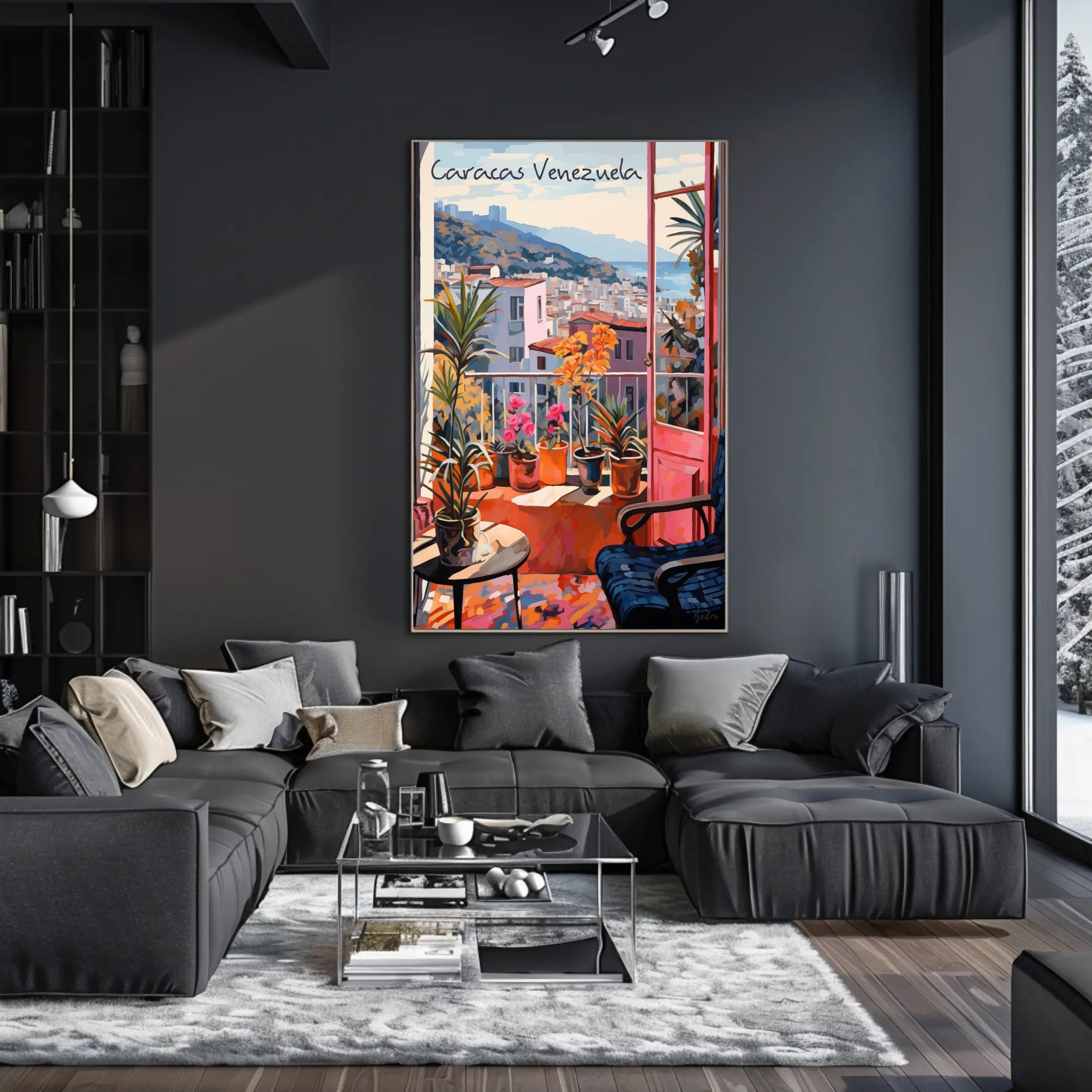 Vibrant Balcony View of Caracas Poster