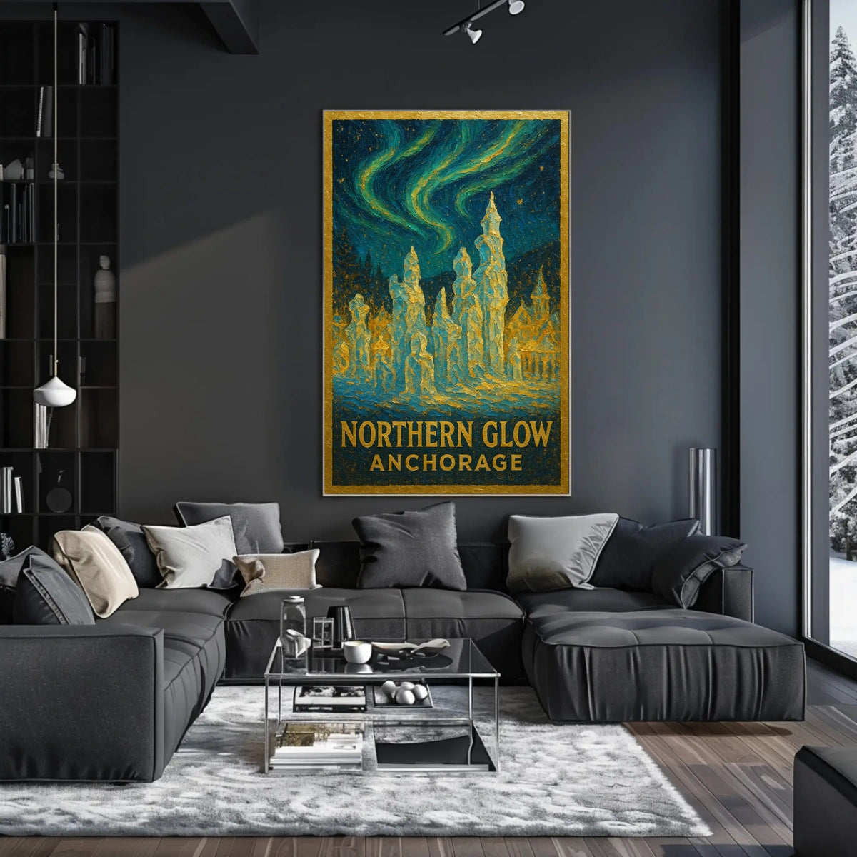 Northern Glow Anchorage Poster