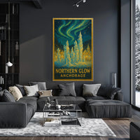 Northern Glow Anchorage Poster