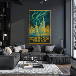 Northern Glow Anchorage Poster