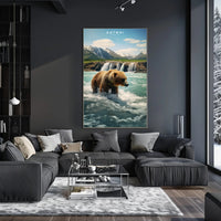 Katmai National Park Bear Poster Travel Print