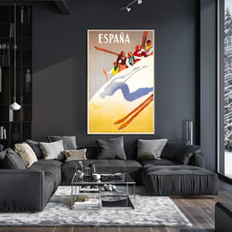 Skiing Adventures in Spain Poster PosterGoat