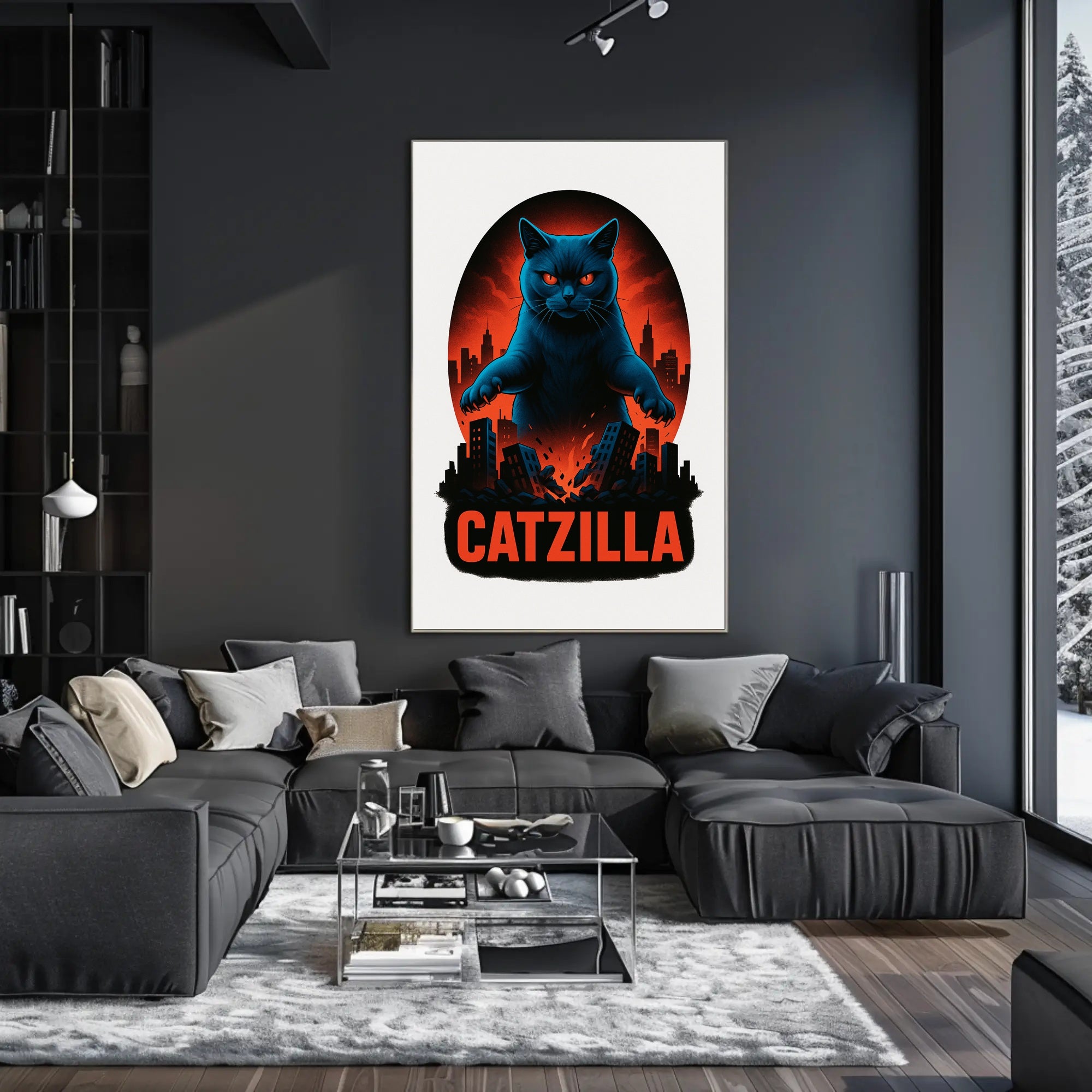 Catzilla Strikes! Poster PosterGoat