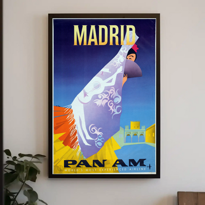 Madrid - Pan Am Travel Poster