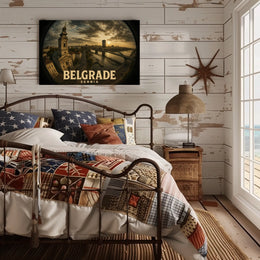 Belgrade Sunset Cityscape Photography Wanderlust Poster