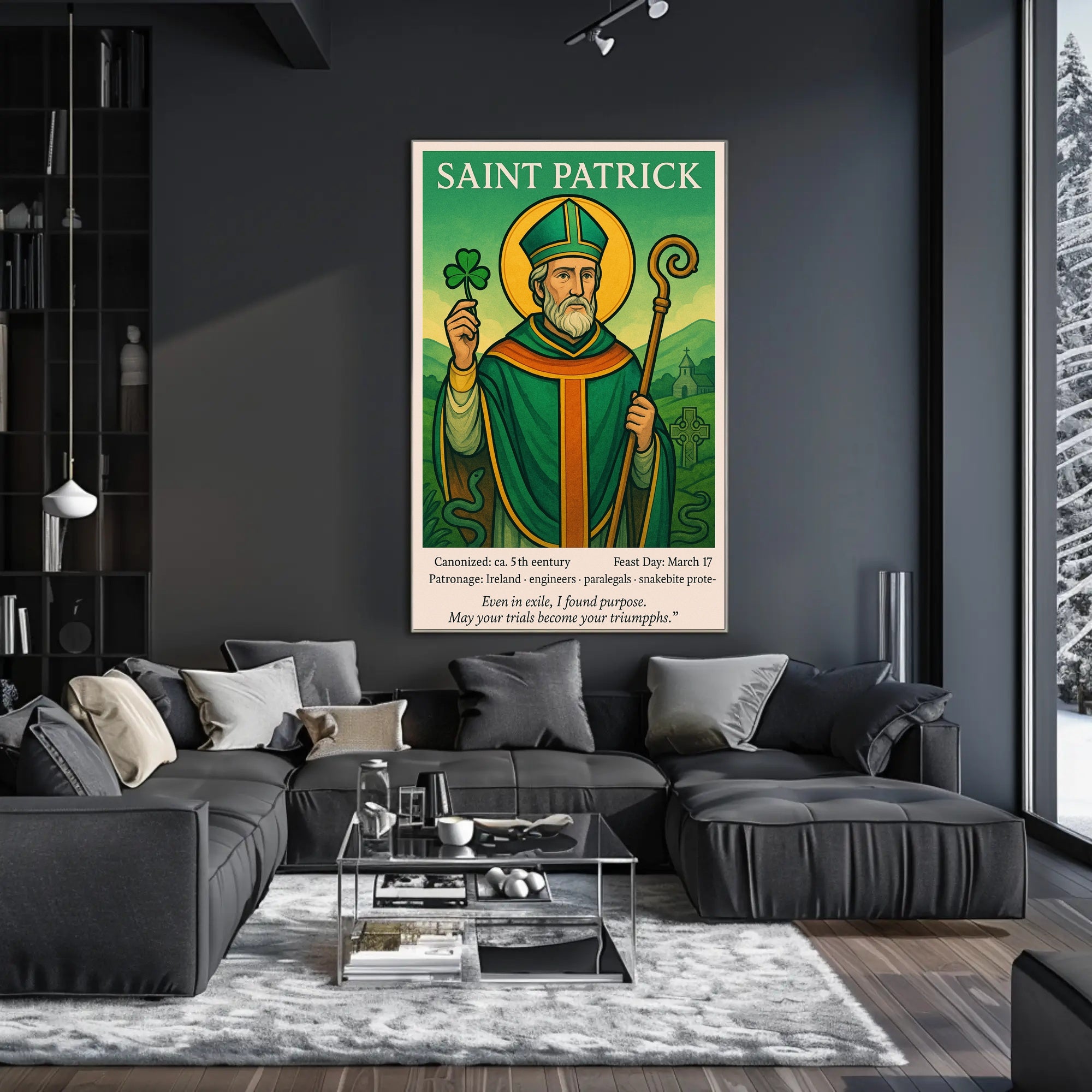 Saint Patrick Patron of Ireland Poster PosterGoat