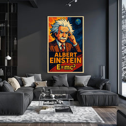 Albert Einstein Scenic Science EMC2 Poster