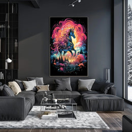 Majestic Unicorn Fantasy Art Poster for Home Decor