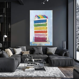 Rainbow Cake Delight Poster