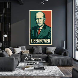 Dwight Eisenhower Historical Figure Vintage Ads Photography Realism Decor Lovers Wanderlust Poster