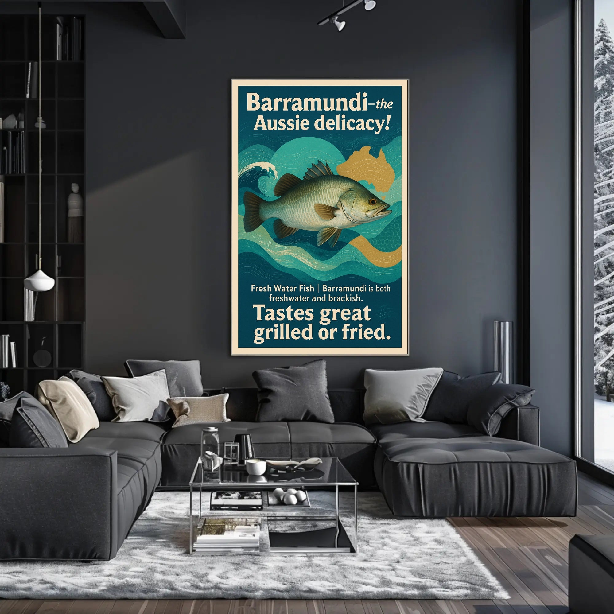 Barramundi Australian Delicacy Cultural or Heritage Poster