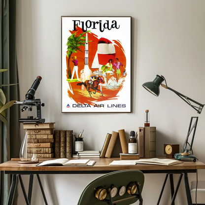 Florida Air Lines Travel Poster