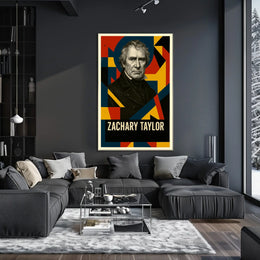 Zachary Taylor 12th President of the United States Abstract Pop Poster