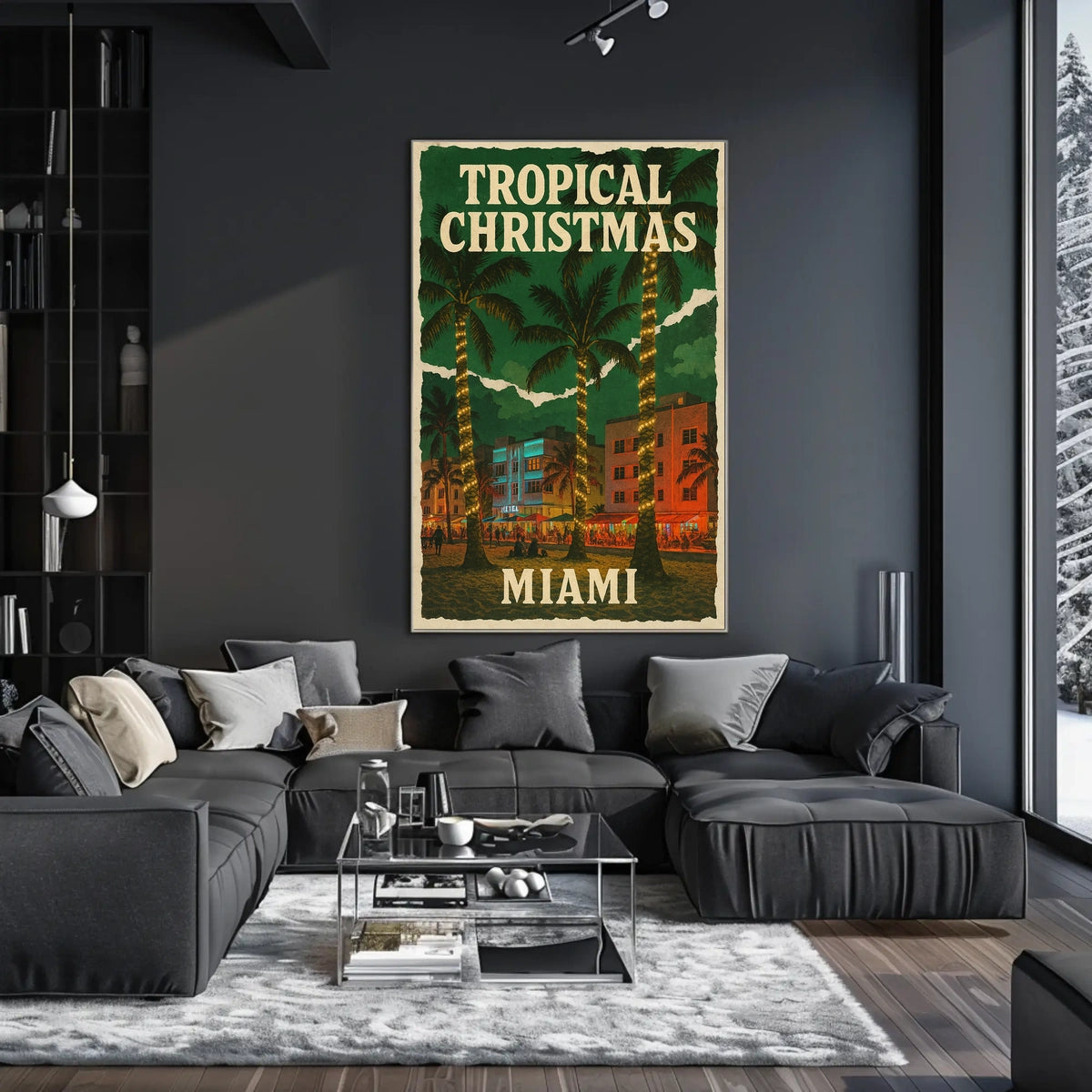 Tropical Christmas in Miami Poster
