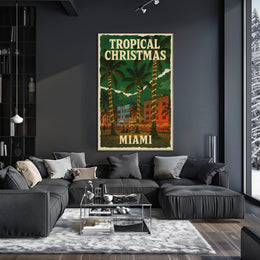 Tropical Christmas in Miami Poster