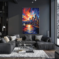Sydney Harbor Twilight Scenic Art Travel Poster