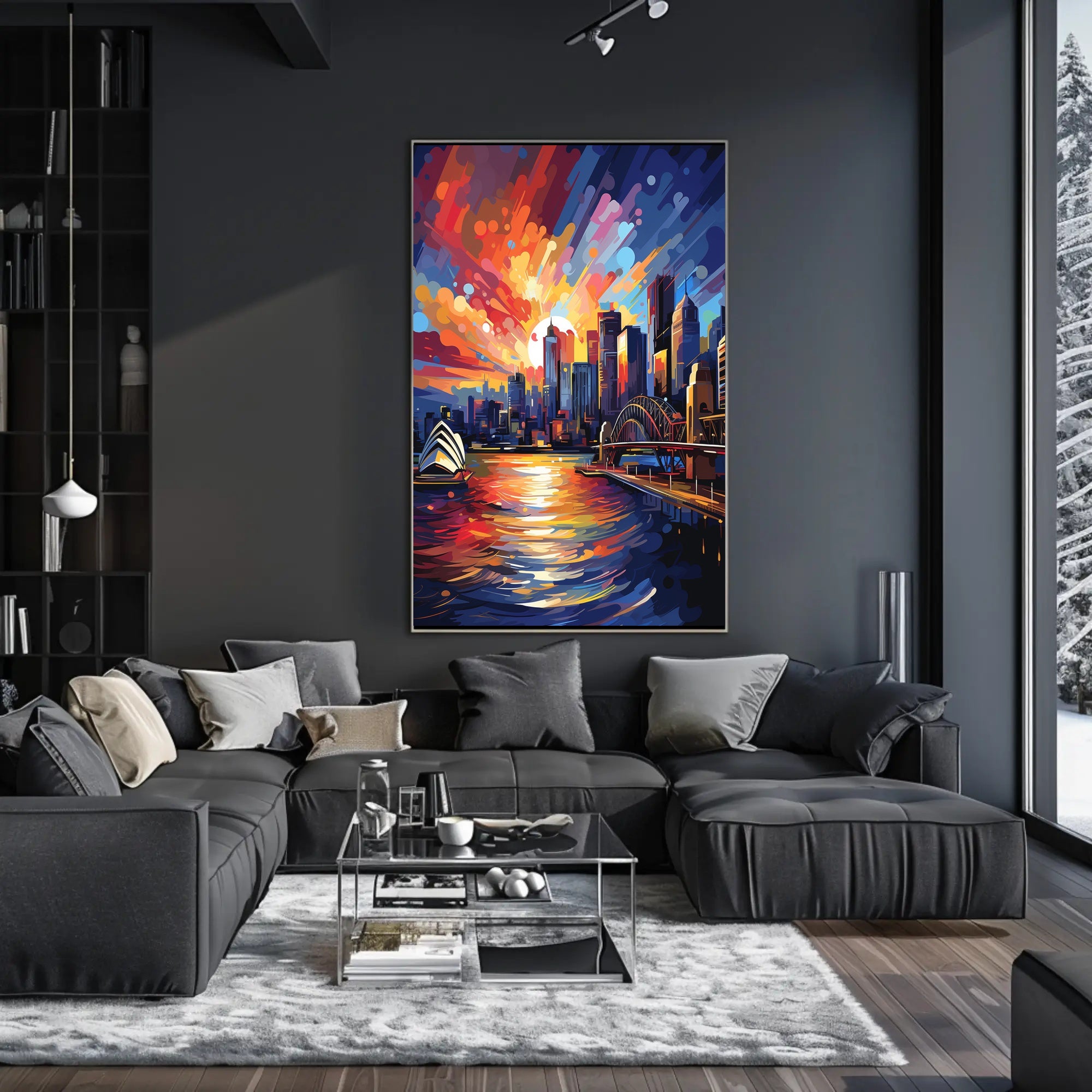 Sydney Harbor Twilight Scenic Art Travel Poster