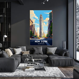 New York City Flatiron Building Poster Modern Wall Art