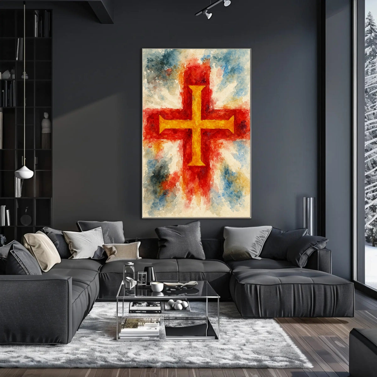 Vibrant Cross Poster