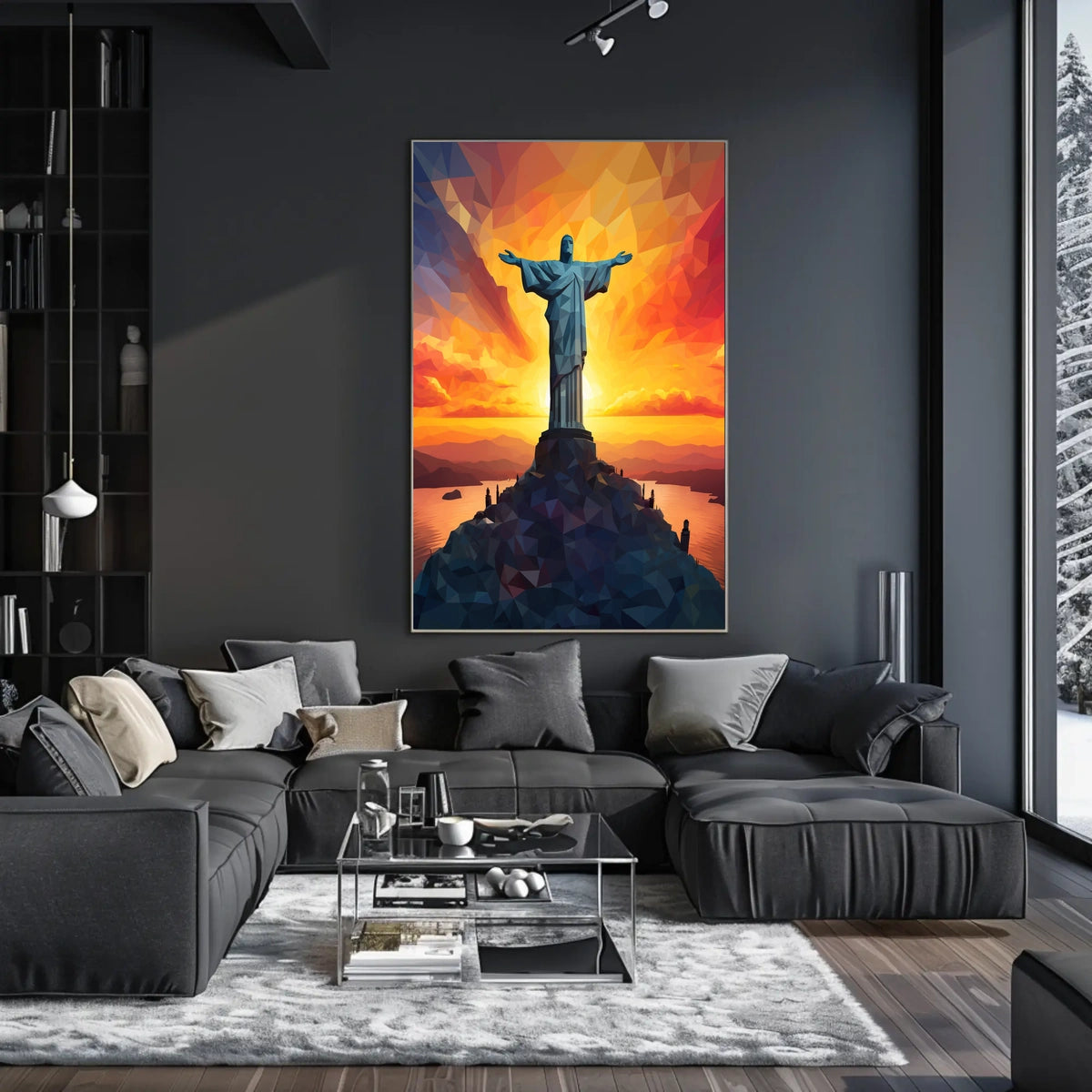 Christ the Redeemer at Sunset: Stunning Travel Poster