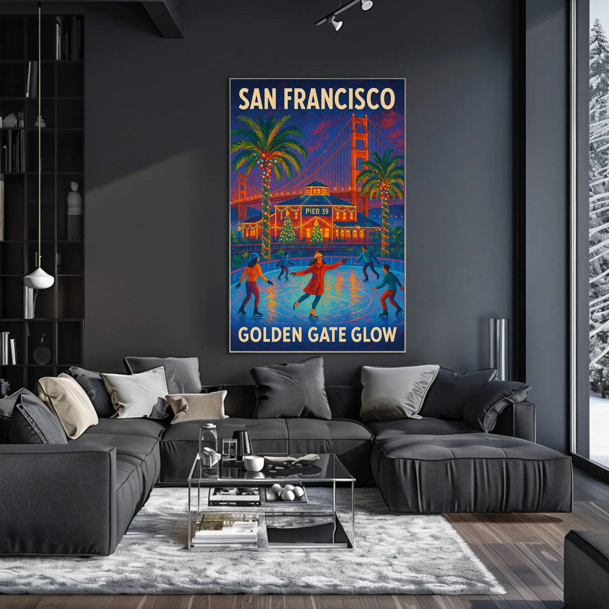 Golden Gate Glow Poster
