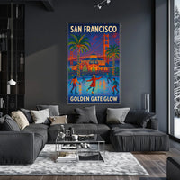 Golden Gate Glow Poster