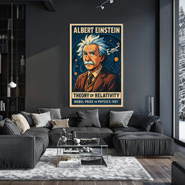 Albert Einstein Relativity Scenic Curious Poster