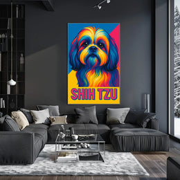 Vibrant Shih Tzu Portrait Poster